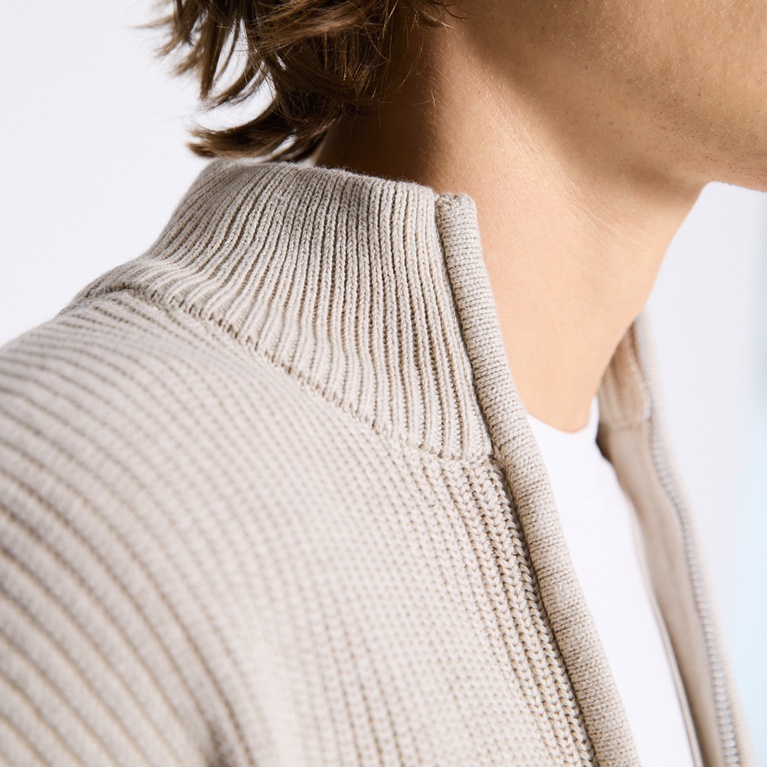 Zip knit cardigan "Frippe"